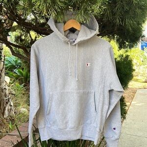 Champion reverse‎ weave Mens size S gray pullover hoodie